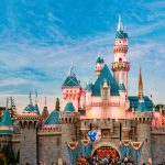 Anaheim, United States of America - October 23, 2016: Legendary Disney castle of sleeping beauty in Disneyland